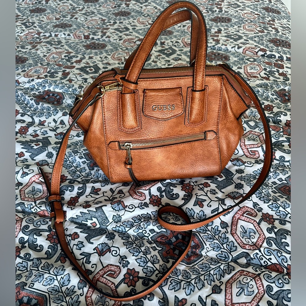 Guess Brown Satchel/Shoulder Bag